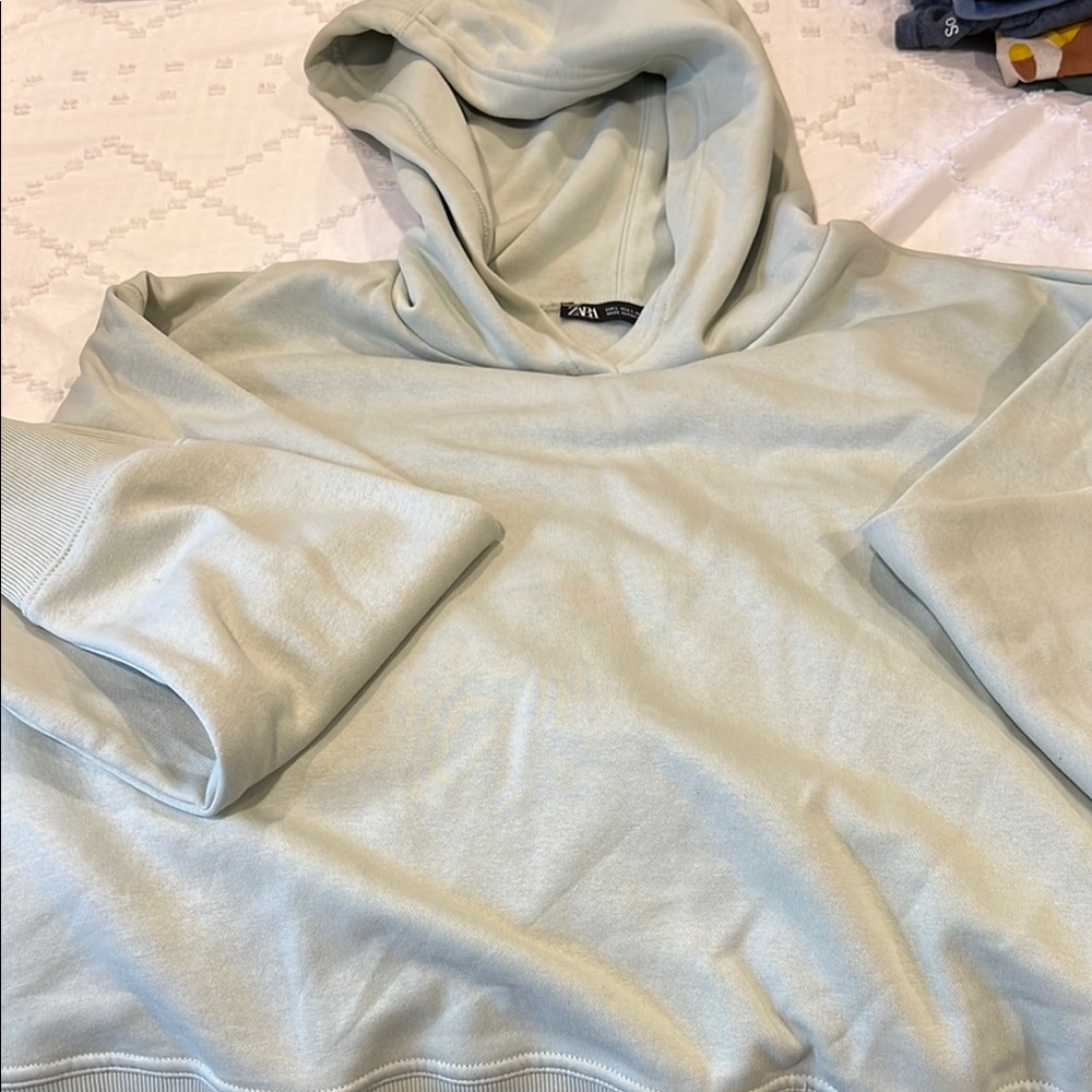Women's Light Green Zara Hoodie Sweatshirt